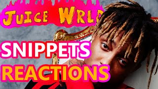 REACTING TO JUICE WRLD SNIPPETS PART 3 [upl. by Messab]