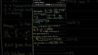 Solving 1d heat equation maths physics csirnet tifrgate [upl. by Merrick]