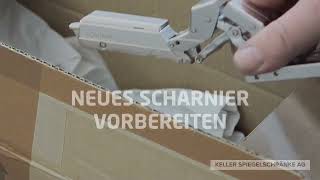 How to  Scharnier beim Spiegelschrank wechseln [upl. by Esinned612]