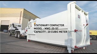 STATIONARY COMPACTOR  MODEL  MWC20SC  CAPACITY  20 CUBIC METER [upl. by Ainek]