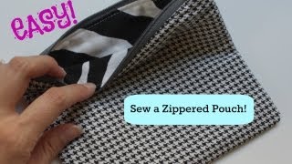 How to Sew a Basic Zippered Pouch [upl. by Buderus291]