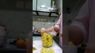 Pineapples cutting asmr fruits viralshort [upl. by Nallaf374]