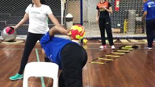 Treinamento de goleiros de handebol Treino técnico coordenativo [upl. by Adiol]