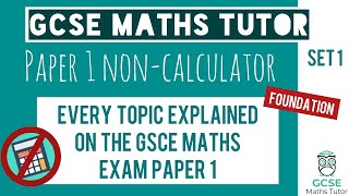 Every Topic on the Paper 1 GCSE Maths Exam May 2023  Foundation  Set 1  Edexcel AQA OCR [upl. by Ilesara534]