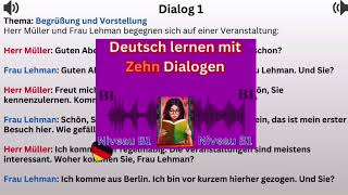 Dialoge B1  Deutsch lernen mit zehn Dialogen  deutsch deutschlernen b1 [upl. by Minerva757]