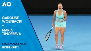 Caroline Wozniacki v Maria Timofeeva Highlights  Australian Open 2024 Second Round [upl. by Shanon121]