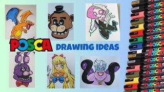 12 POSCA MARKERS Drawing Ideas [upl. by Neville]