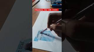 REAL money drawing😍Realistic drawing 12k views🥳 Thankyou so muchyoutubeshorts shorts viralvideo [upl. by Alurd246]