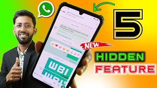 WhatsApp 5 Hidden Features 😮 WhatsApp Reaction Emoji Feature [upl. by Aara]