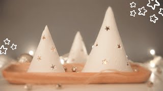 DIY Albero di Natale in Das  Air dry modeling Christmas Tree [upl. by Lomax]