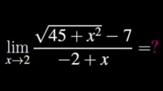 Limit of the irrational function sqrt45x27x2 at x2 [upl. by Comfort]