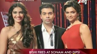 Deepika and Sonam Roasts Ranbir Kapoor on Karan Johars Show [upl. by Hairu]