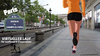 Virtueller Lauf für Laufband und Crosstrainer Workout  Laufband Video  Paris  Intervall Training [upl. by Reynold394]