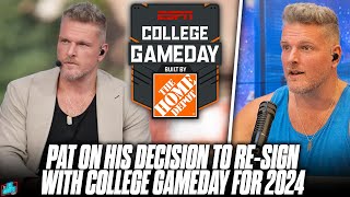 Pat McAfee Is OFFICIALLY Back With College GameDay Explains The Drama Around The Decision [upl. by Alien116]