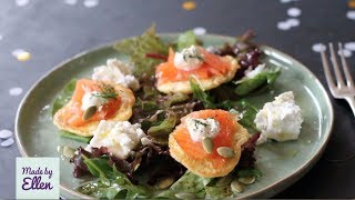 Blini salade met zalm en geitenkaas [upl. by Hepzi]