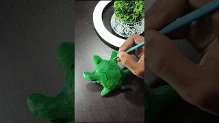 Diy Clay Turtle🐢 Painting🎨 diy painting art shorts india [upl. by Sidnee]