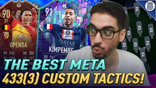 THE BEST META 4333 FORMATION amp CUSTOM TACTICS FOR FIFA 23 ULTIMATE TEAM [upl. by Beryle]