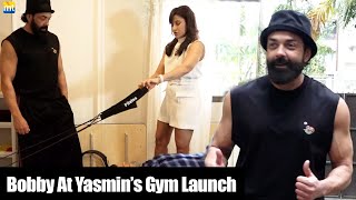 Bobby Deol takes Workout Tips from Yasmin Karachiwala at Bodyimage Studio in Juhu [upl. by Oicul]