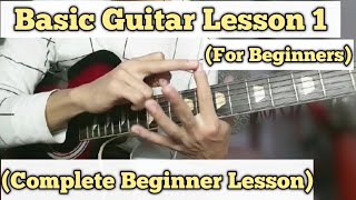 Basic Guitar Lesson 1 for Beginners Easy Way to Learn Guitar [upl. by Ninerb622]