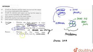 Assertion  Histones are basic proteins of major importance in packaging of eukaryotic DNA [upl. by Junie163]