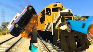 GTA Face To Face With a TRAIN  GTA Online PC With Viewers Highlights [upl. by Sessler131]