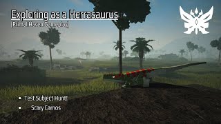 Exploring as a Herrasaurus  Primal Haven Gameplay  Roblox [upl. by Columbyne98]