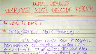 ocr kya haiWhat is ocromrmicr amp barcode reader in hindiocrhow it workswhat is omrwhat is micr [upl. by Stillman]