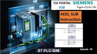 ADD SUB instruction program  TIA portal V16  Siemens PLC  ADD amp SUB instruction  TIA V16 [upl. by Twitt952]