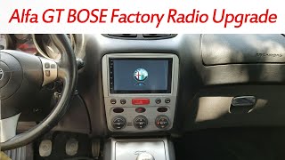 Alfa GT 147 BOSE Radio Upgrade Android Multimedia Installation With Bose System No CANBUS Adapter [upl. by Goren]