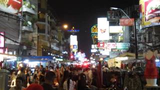 Khao San Road Bangkok  Night [upl. by Pyle251]