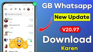 GB Whatsapp Finally New Version Download V2097 🤗 [upl. by Adnohsek]