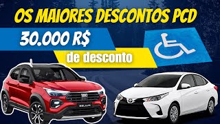 OS 10 CARROS PCD MAIS BARATOS E COM MAIORES DESCONTOS ATUALMENTE [upl. by Leirza]