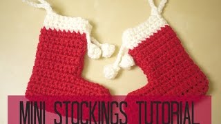 CROCHET Mini christmas stocking tutorial  Bella Coco [upl. by Valaria]