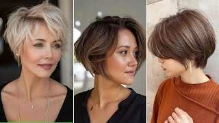 Shaggy Layered Haircut With Bangs Chin Length Hairstyles Choppy Layered Bob Haircut haircut [upl. by Mollee894]