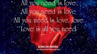 All You Need Is Love  Jim Sturgess and Dana Fuchs Lyrics [upl. by Hamfurd85]