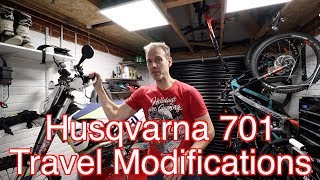 Husqvarna 701 Enduro Adventure Travel Modifications Review [upl. by Ygiaf]