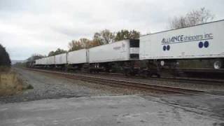 Amtrak Pennsylvanian Meets NS 21J at Aqueduct DED [upl. by Trevlac]