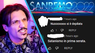 I PEGGIORI COMMENTI SOTTO I VIDEO DI SANREMO 2022 [upl. by Merola]