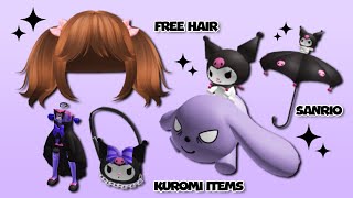 GET NEW FREE HAIR amp KUROMI ITEMS FROM SANRIO 🤩🥰 [upl. by Kirtley]