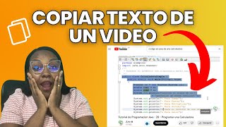 ✅ COPIAR TEXTO de un video de YouTube  Cómo EXTRAER TEXTO de una foto [upl. by Graniela]