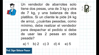 PESADAS Y BALANZAS ‐ Razonamiento Matemático [upl. by Collimore]