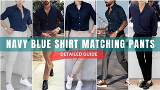 Navy Blue Pants Outfit Ideas for Spring Summer How to Wear Navy Blue Pants [upl. by Hadnama]