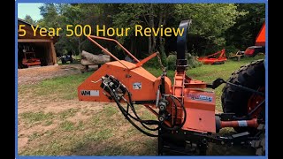 WoodMaxx WM8H Wood Chipper 5 Year 500 Hour Review [upl. by Tiertza]