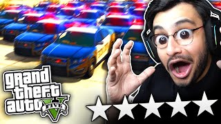 ESCAPING 5 STAR WANTED LEVEL IN GTA 5 WITH TANK  RAWKNEE [upl. by Enaols]