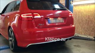 Underground Exhaust Audi RS3 Stage 3 Sound Klappenauspuff [upl. by Zarger]