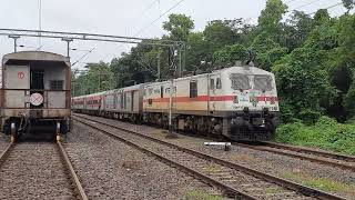 12449 Madgaon Chandigarh Goa Sampark Kranti Express Departing From Karmali Railway Station [upl. by Ecilegna]