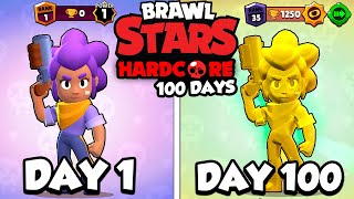 I Survived 100 Days in HARDCORE Brawl Stars… [upl. by Eda]