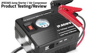 JFEGWO Jump Starter  Air Compressor Product Review  Cant believe Ive never owned one before [upl. by Nytnerb]