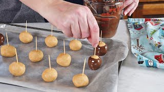 Easy 4Ingredient BUCKEYE Peanut Butter Balls [upl. by Serdna]