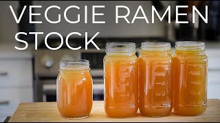 Vegan Ramen Broth  Veggie Stock Recipe  Base for Ramen Noodles [upl. by Mintz329]